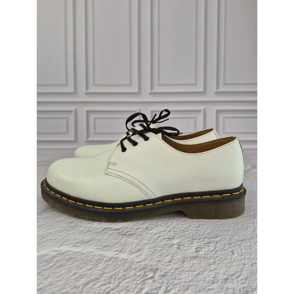 Dr. Martens 1461 White Leather 3-Eye Oxford Shoes Mens 9 Womens 10 Classic Low